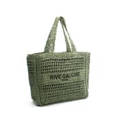Taleen crochet rive gauche bag, kaki