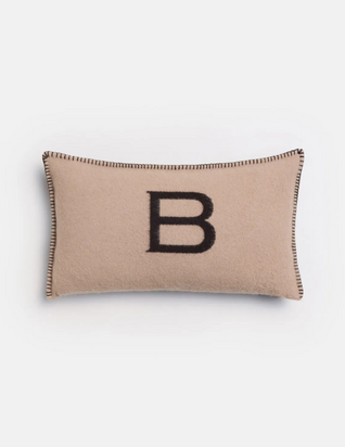 B-logo cushion cover 30x50, espresso/sand