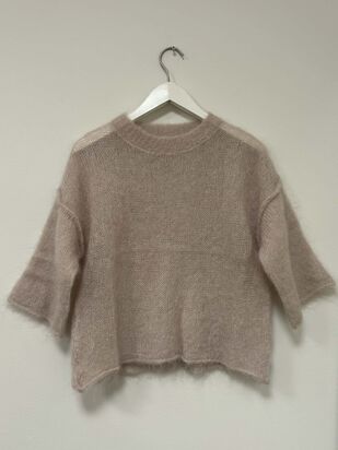 Sweater with seam detail, beige