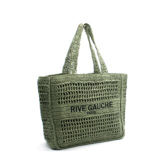 Taleen crochet rive gauche bag, kaki