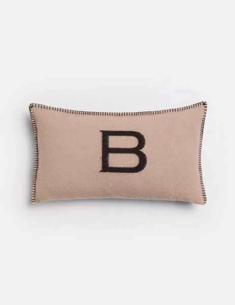 B-logo cushion cover 30x50, espresso/sand