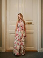 Marli big flower dress, creme
