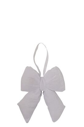 Hanger bow velvet 20cm, white