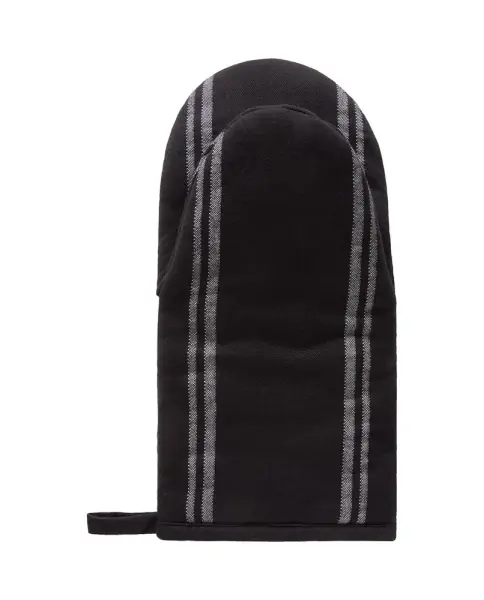 Icons cotton jacquard star mitten, black/white