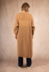 Long mohair cardigan, camel
