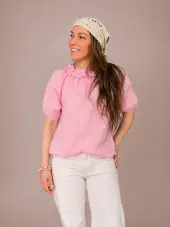 June pellavapusero, pinkki
