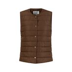 Asta quilted vest, chocolate brown