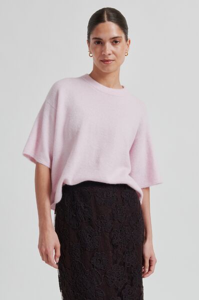 Gabby knit o-neck, pale lilac