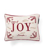 Joy velvet pillow cover 40x30, white/red