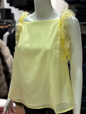 Ruffle top, yellow