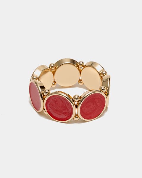 Ava pearl elastic bracelet, pearl red