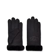 Sheepskin emb gloves, black