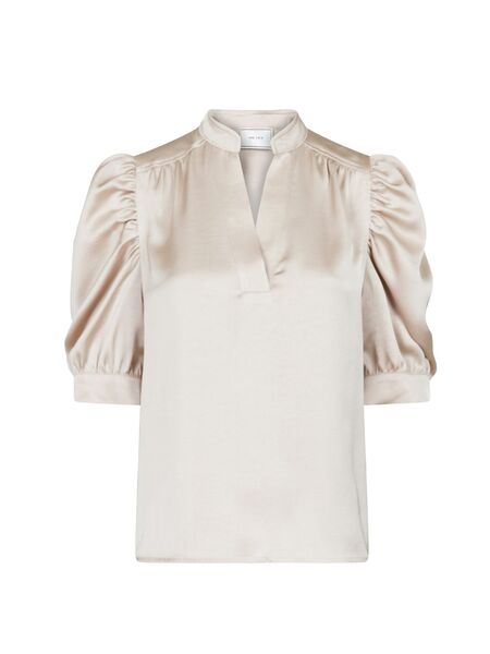 Roella heavy sateen blouse, champagne
