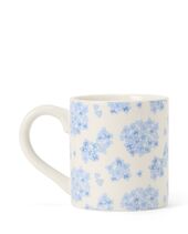 Floral Stoneware Mug, Blue/White