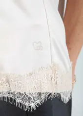 Rosie lace top, nude