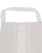 Icons cotton jacquard apron, beige/white