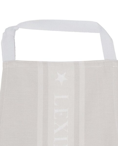 Icons cotton jacquard apron, beige/white