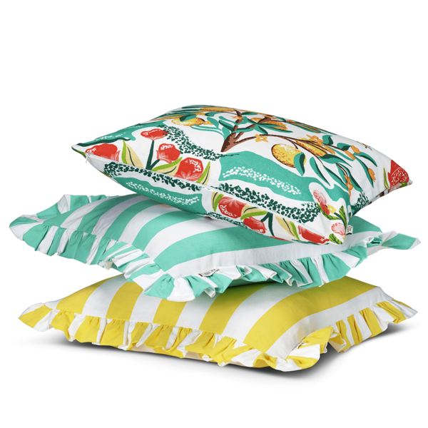 Botanic orange 50x50, white