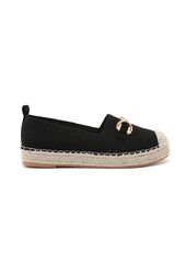 Espadrillo with buckle, black