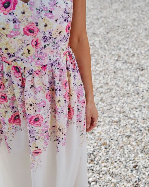 Sanni flower dress, ivory