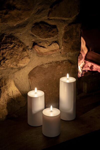 Outdoor led candle 20cm, white