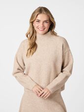 Paulina knit blouse, sand melange