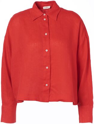 Laurentine blouse, poppy red