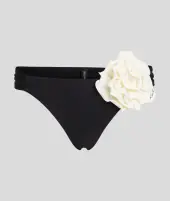 Karl dna flower bikini bottom, black