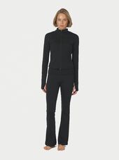 Nolana zip blouse, black