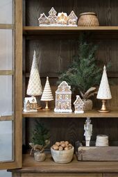 Noël gingerbread house with led, mocca