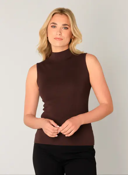 Yali top, brown