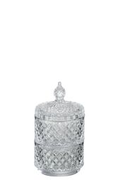 Glass jar 2 levels 15,5cm