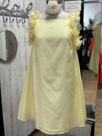 Frill dress, yellow