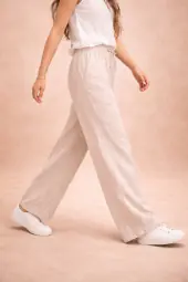 Senna pellavahousut, beige
