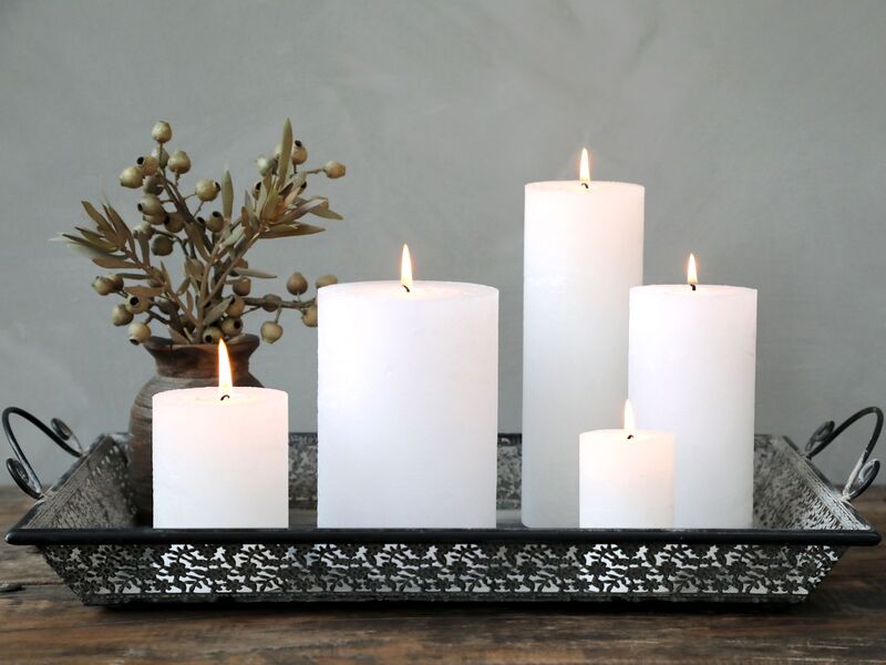 Macon pillar candle 15x7, white