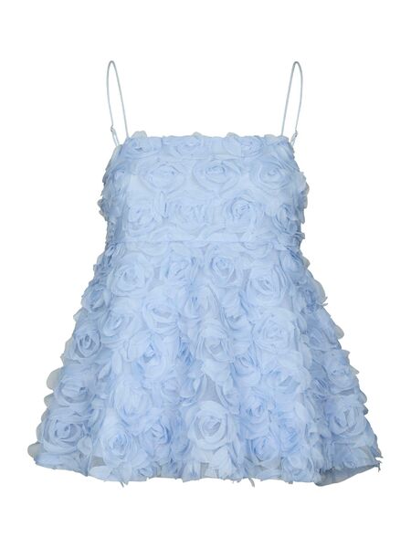 Kenli flower top, Light blue