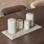 Ribani marble candle platter 45x20