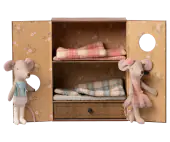 Ballet mice in dance studio, little sister and brother