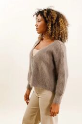 Cardigan Kid Mohair, Taupe