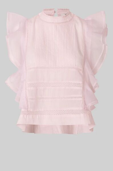 Kristel Frill Top, Crystal Pink