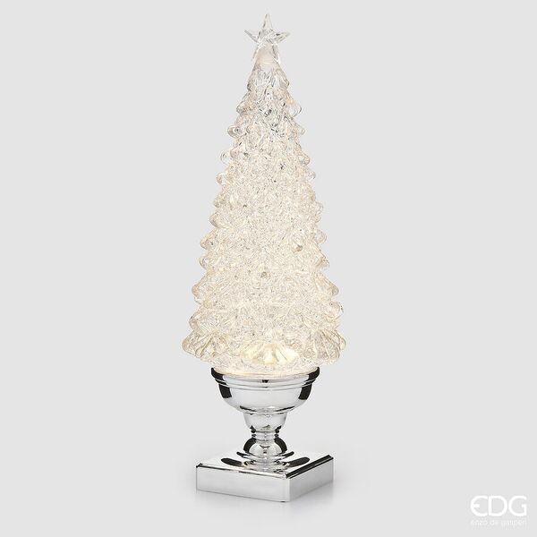 Frosted tree with led 41cm, silver