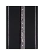 Icons cotton jacquard star kitchen towel, black/white