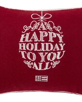 Ornament wool mix pillow 30x40, red/white