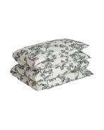 Tree print single duvet, tartan green