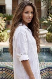 Emma linen shirt, white