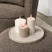 Ribani marble candle platter dia 30