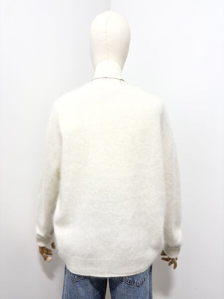 Cashmere blend cardigan, white