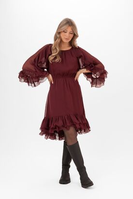 Aubrey dress, cranberry