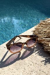 Sunglasses, leoprint taupe