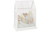 Christmas village led glass, white/gold